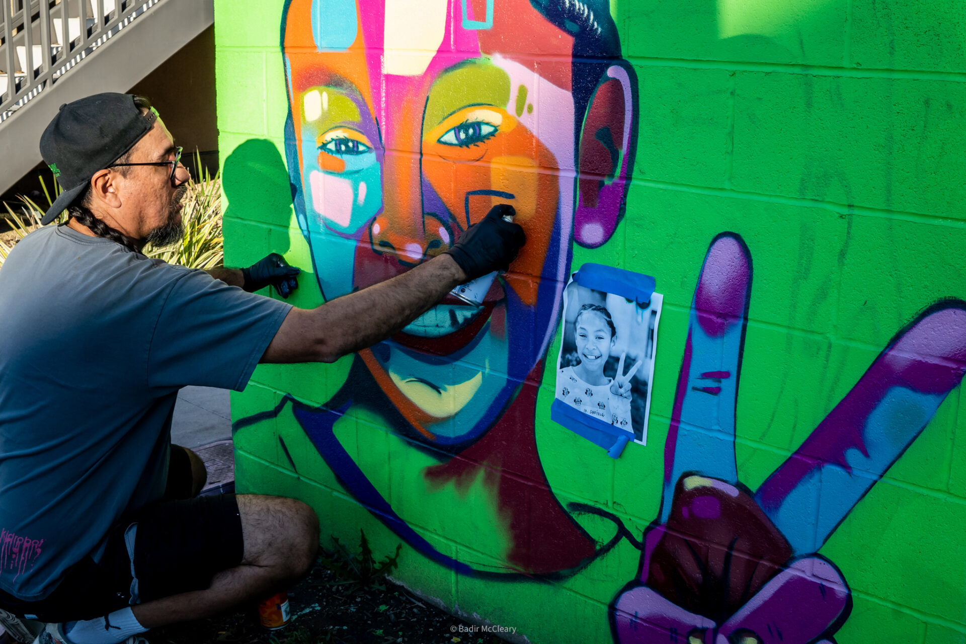 Face of Watts Mural Project by Man One. Photo by Badir McCleary